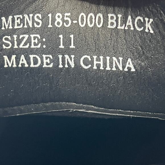 Bolano 185-000 Black Striped Satin Upper Square Toe Derby Mens 11 Dress Shoes - Picture 8 of 8